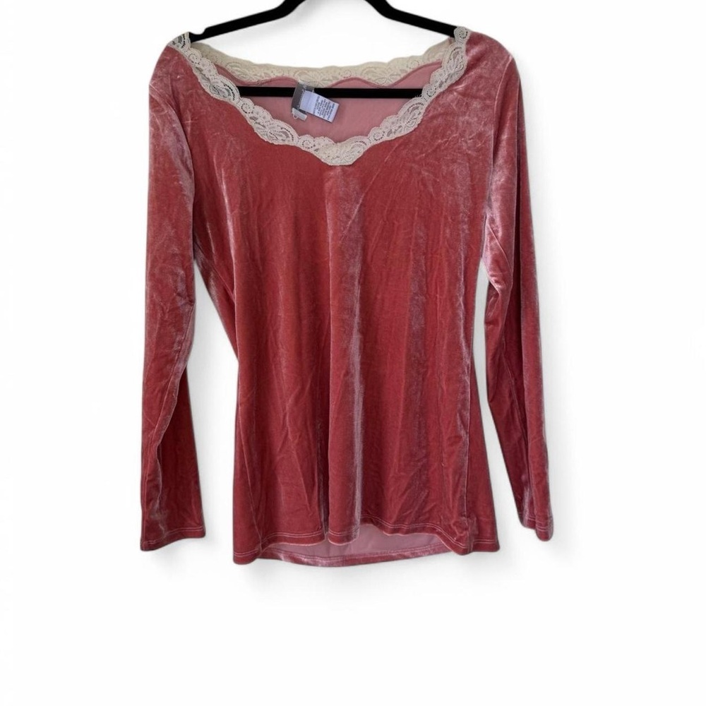Soft Surroundings Pink Long Sleeve Blouse